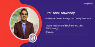 Model Institute of Engineering and Technology, Principal: Prof. Sahil Sawhney Interview